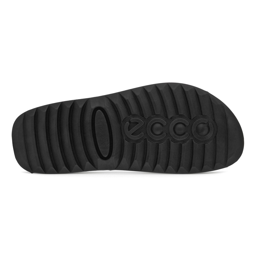 ECCO Mens Sandals Black - 2Nd Cozmo Flat - KGY-879632